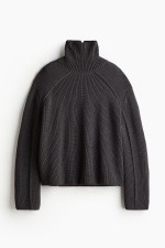 Wool Sweater with High Collar