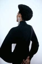 Rib-knit Mock Turtleneck Sweater