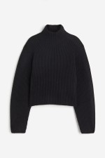 Rib-knit Mock Turtleneck Sweater