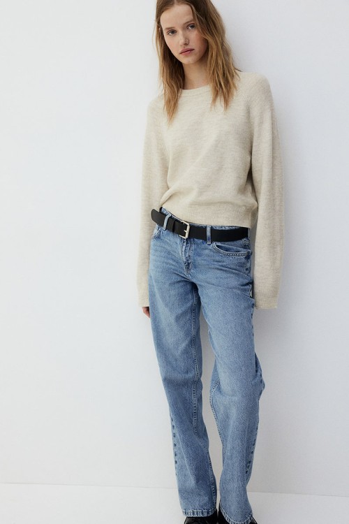 Short Fine-Knit Sweater