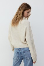 Short Fine-Knit Sweater